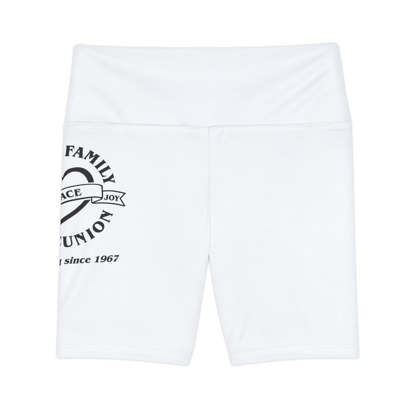 Gaskins White Workout Shorts for Women, bold, cool, chill
