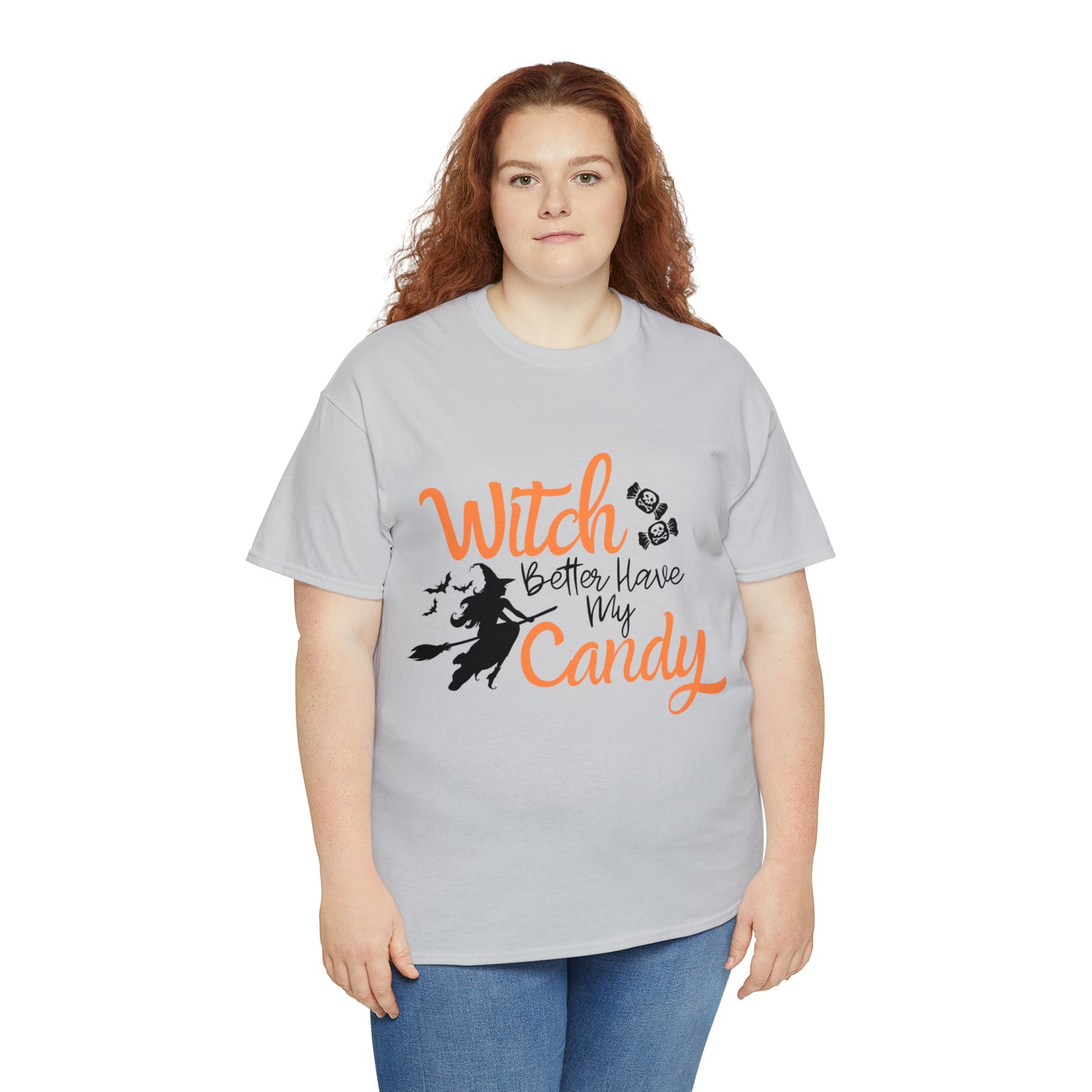 Fun Halloween Unisex Heavy Cotton Tee, Better Have My Candy - trick or treat, different shades available.