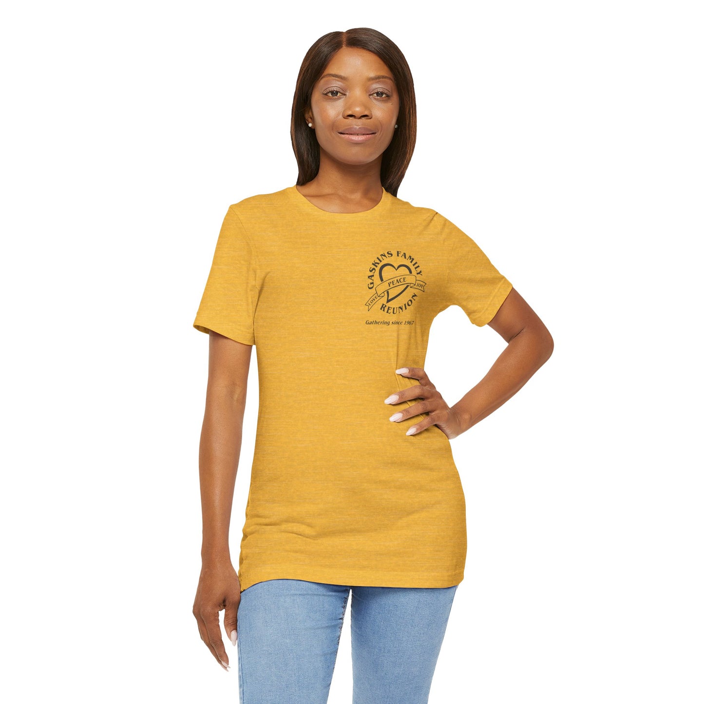 Family Reunion Short Sleeve Tee Black Logo - Gaskins Family Gathering Since 1967