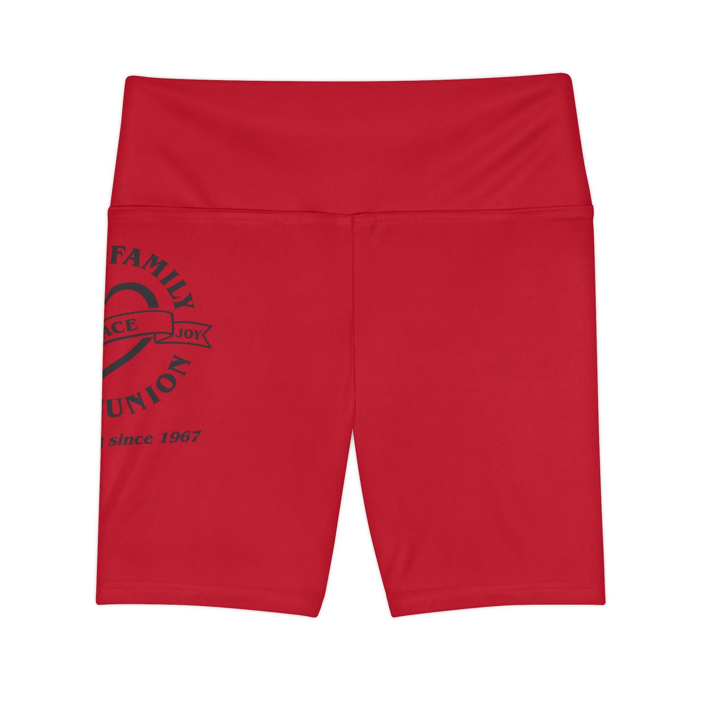 Gaskins Dark Red Workout Shorts for Women, bold, cool, chill