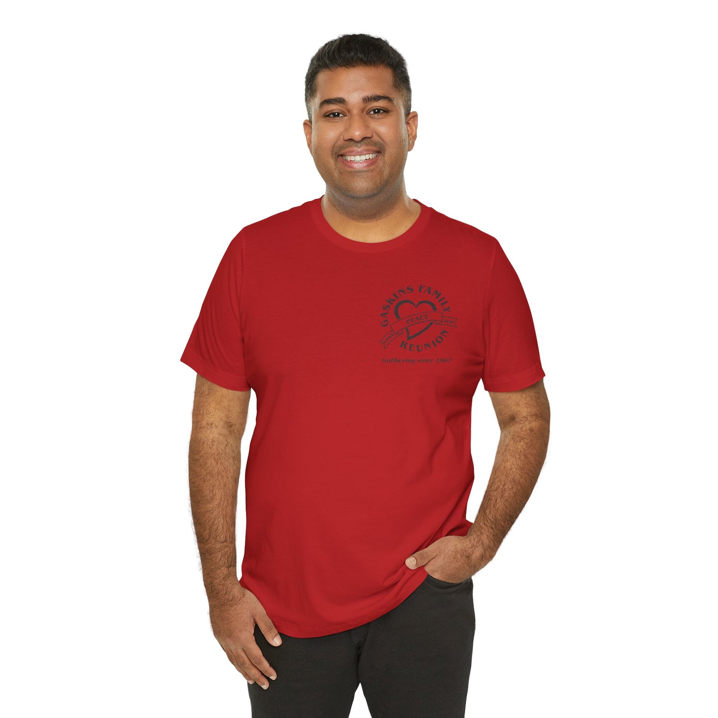 Family Reunion Short Sleeve Tee Black Logo - Gaskins Family Gathering Since 1967