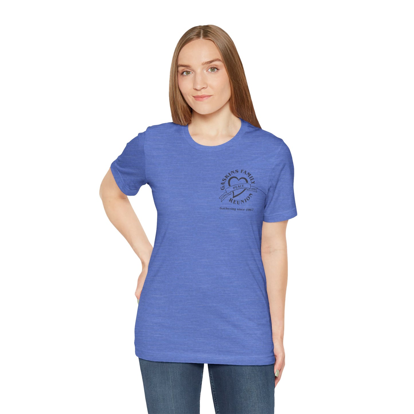Family Reunion Short Sleeve Tee Black Logo - Gaskins Family Gathering Since 1967