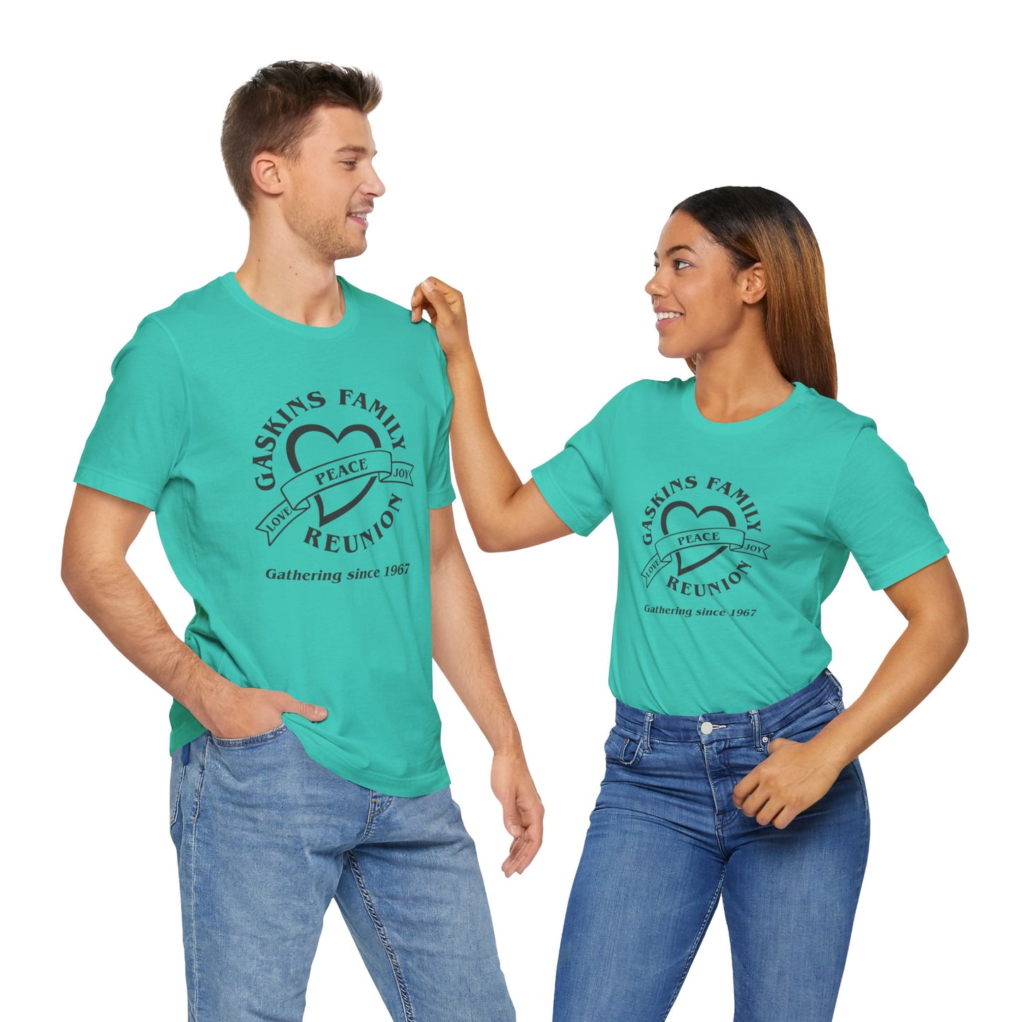 Family Reunion Short Sleeve Tee - Gaskins Family Gathering Since 1967 Black logo