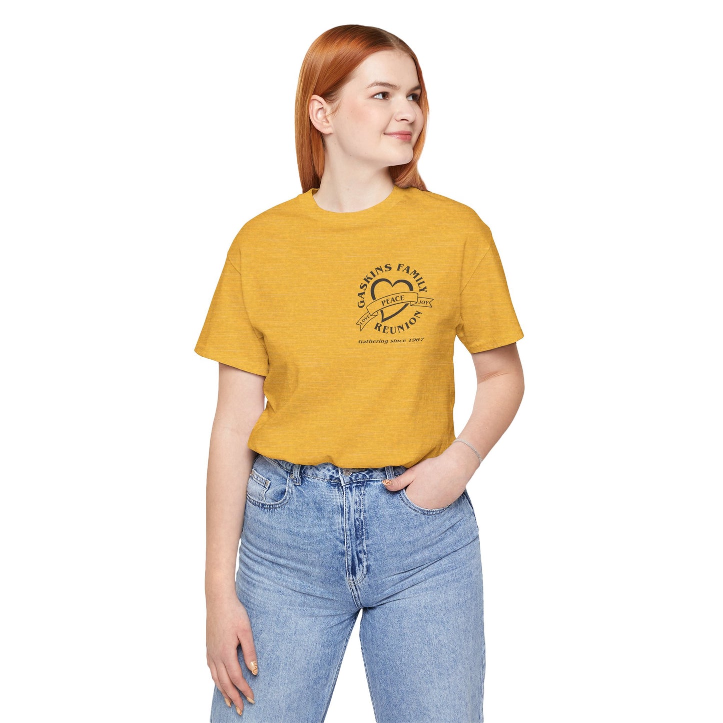 Family Reunion Short Sleeve Tee Black Logo - Gaskins Family Gathering Since 1967