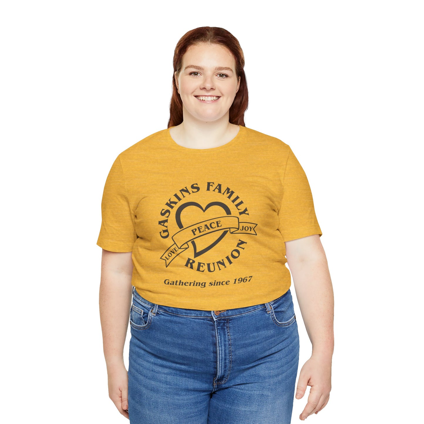 Family Reunion Short Sleeve Tee - Gaskins Family Gathering Since 1967 Black logo