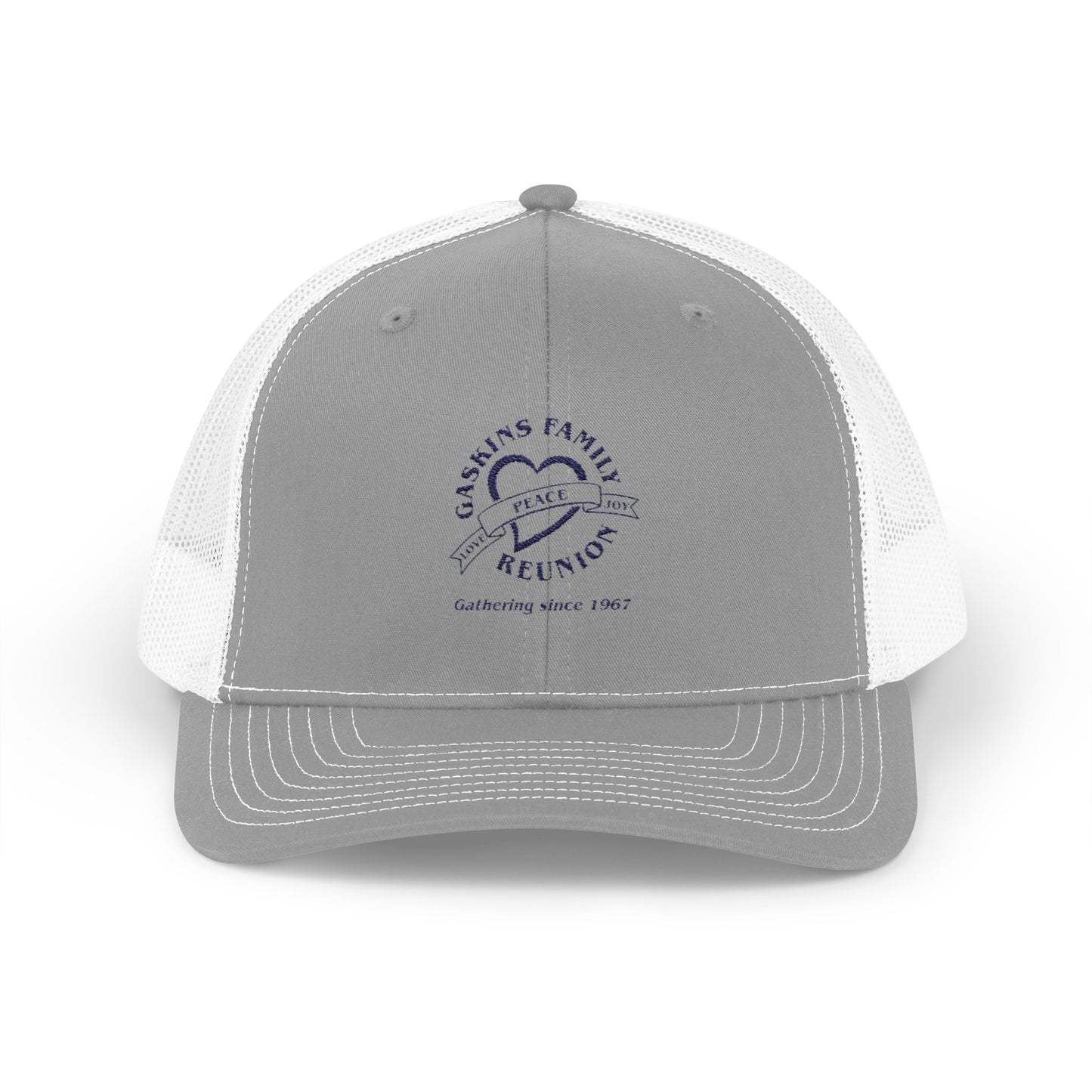 Embroidered Gaskins Family Reunion Snapback Trucker Cap - Black logo