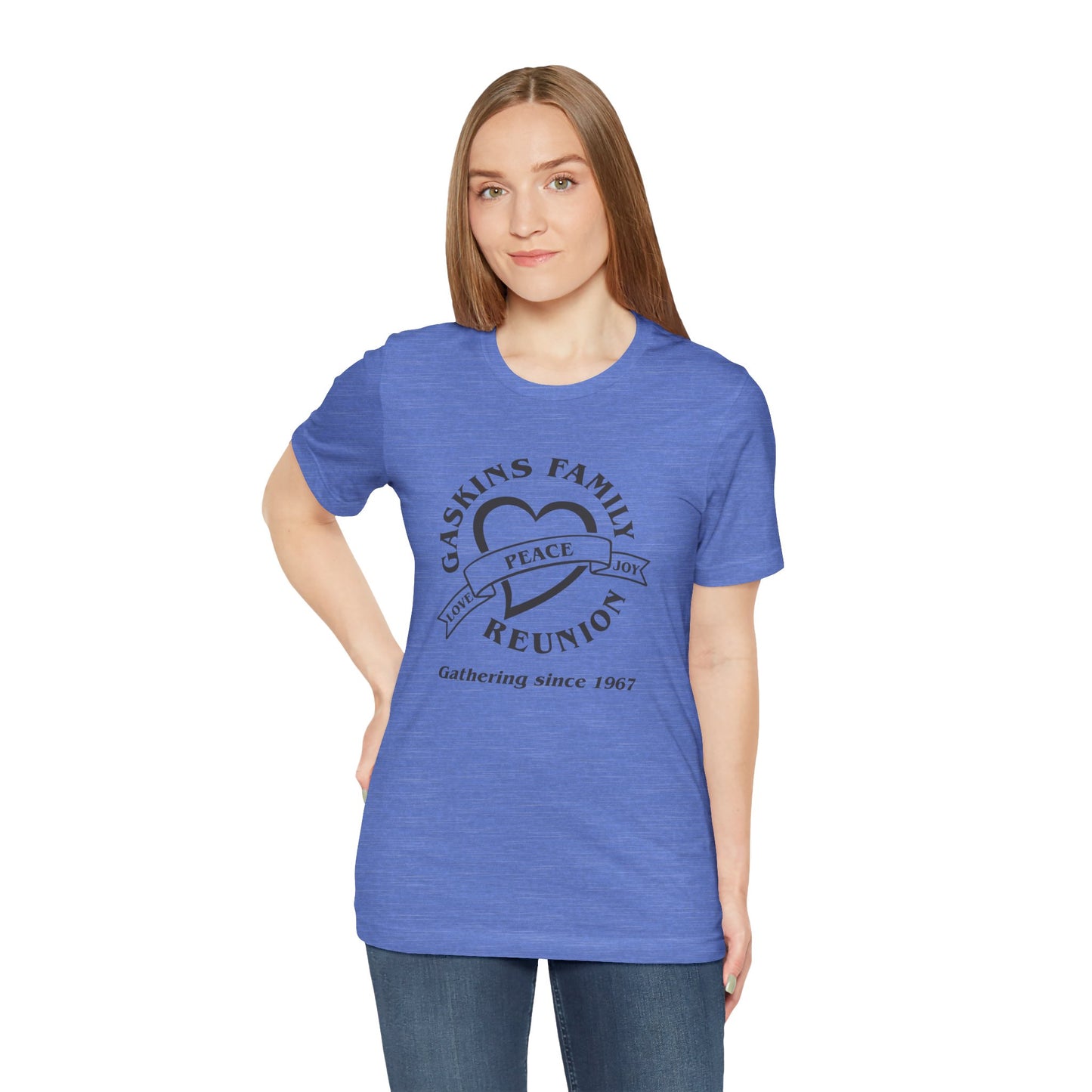 Family Reunion Short Sleeve Tee - Gaskins Family Gathering Since 1967 Black logo