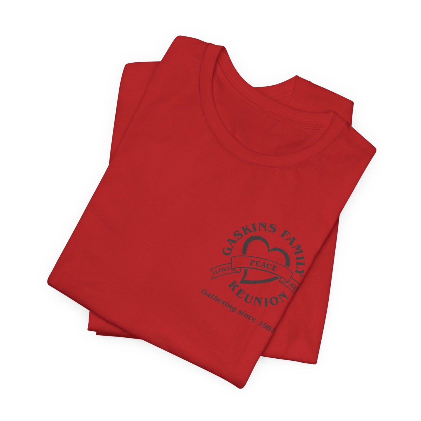 Family Reunion Short Sleeve Tee Black Logo - Gaskins Family Gathering Since 1967