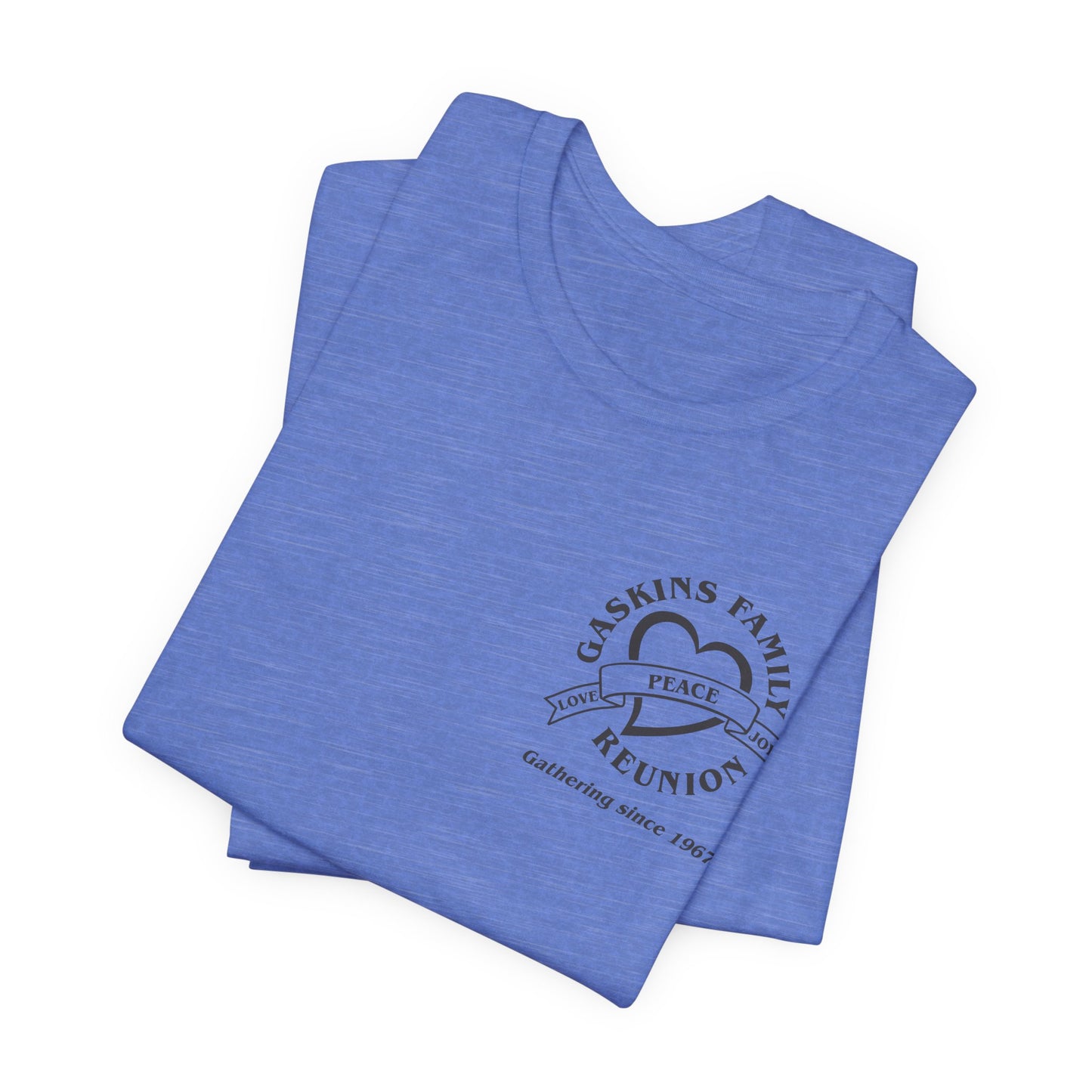 Family Reunion Short Sleeve Tee Black Logo - Gaskins Family Gathering Since 1967