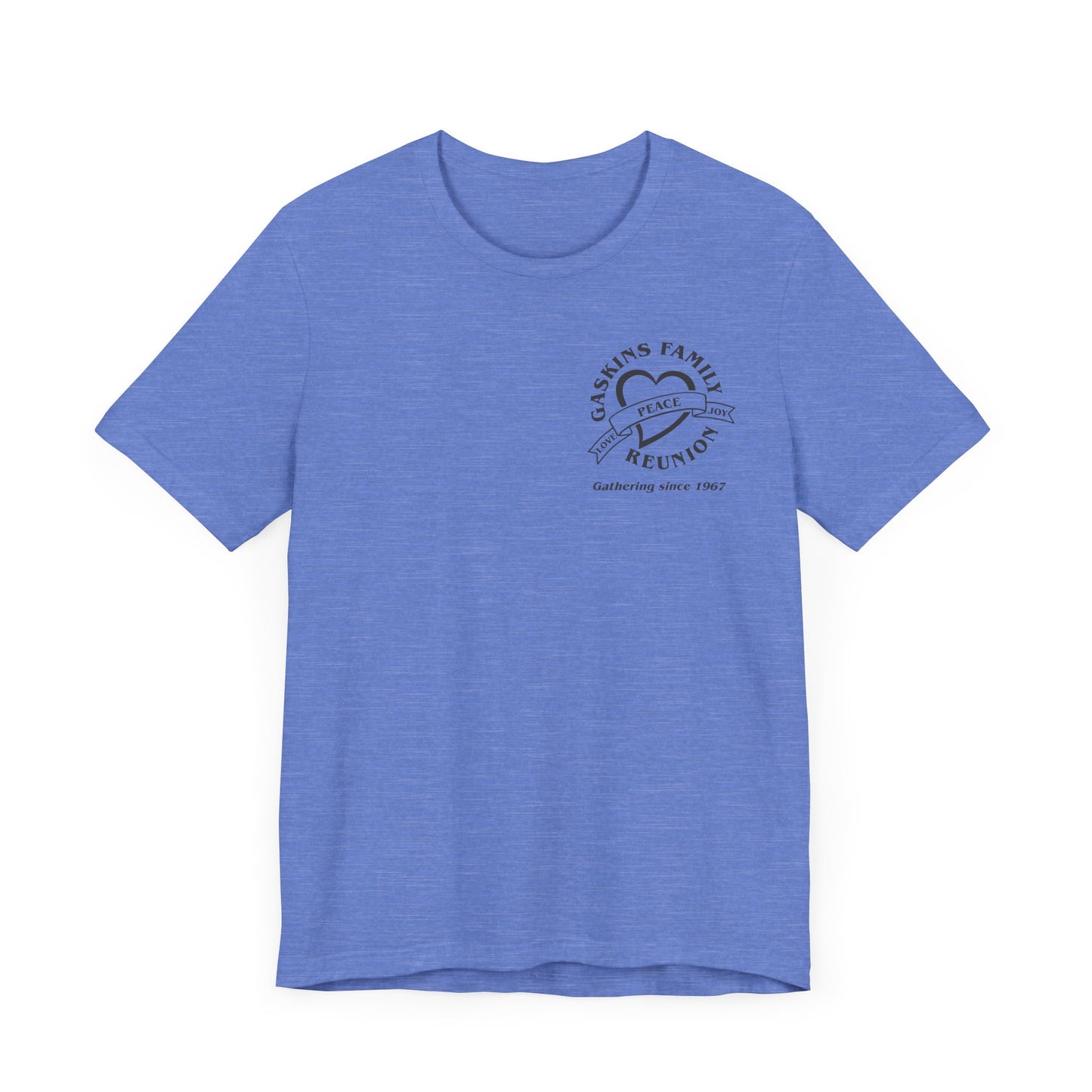Family Reunion Short Sleeve Tee Black Logo - Gaskins Family Gathering Since 1967