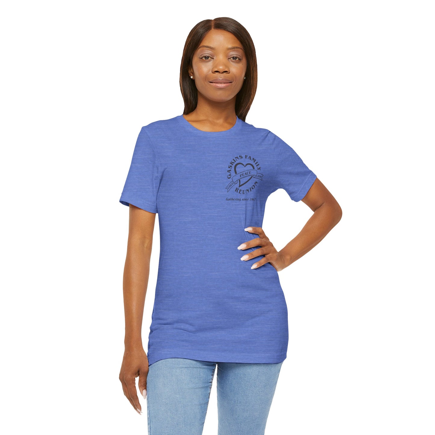 Family Reunion Short Sleeve Tee Black Logo - Gaskins Family Gathering Since 1967