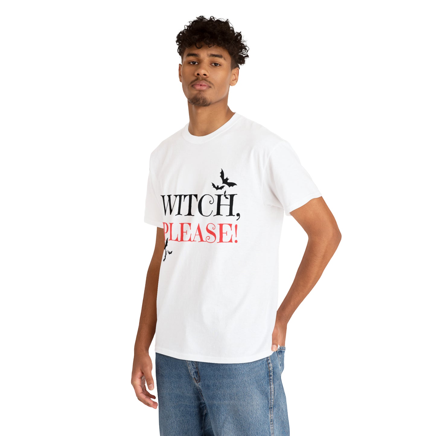 Halloween Fun, Unisex Heavy Cotton Tee, Witch Please!