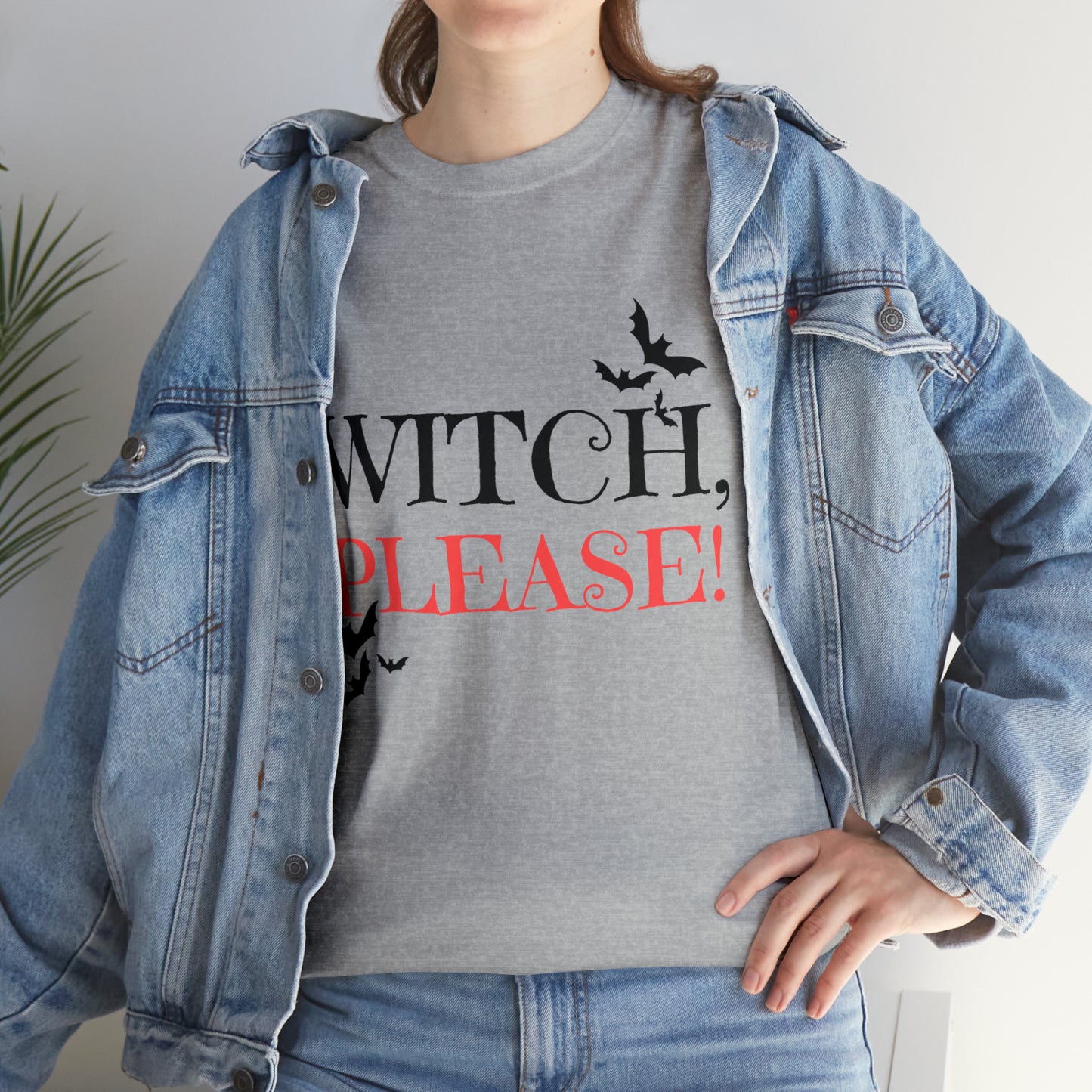 Halloween Fun, Unisex Heavy Cotton Tee, Witch Please!