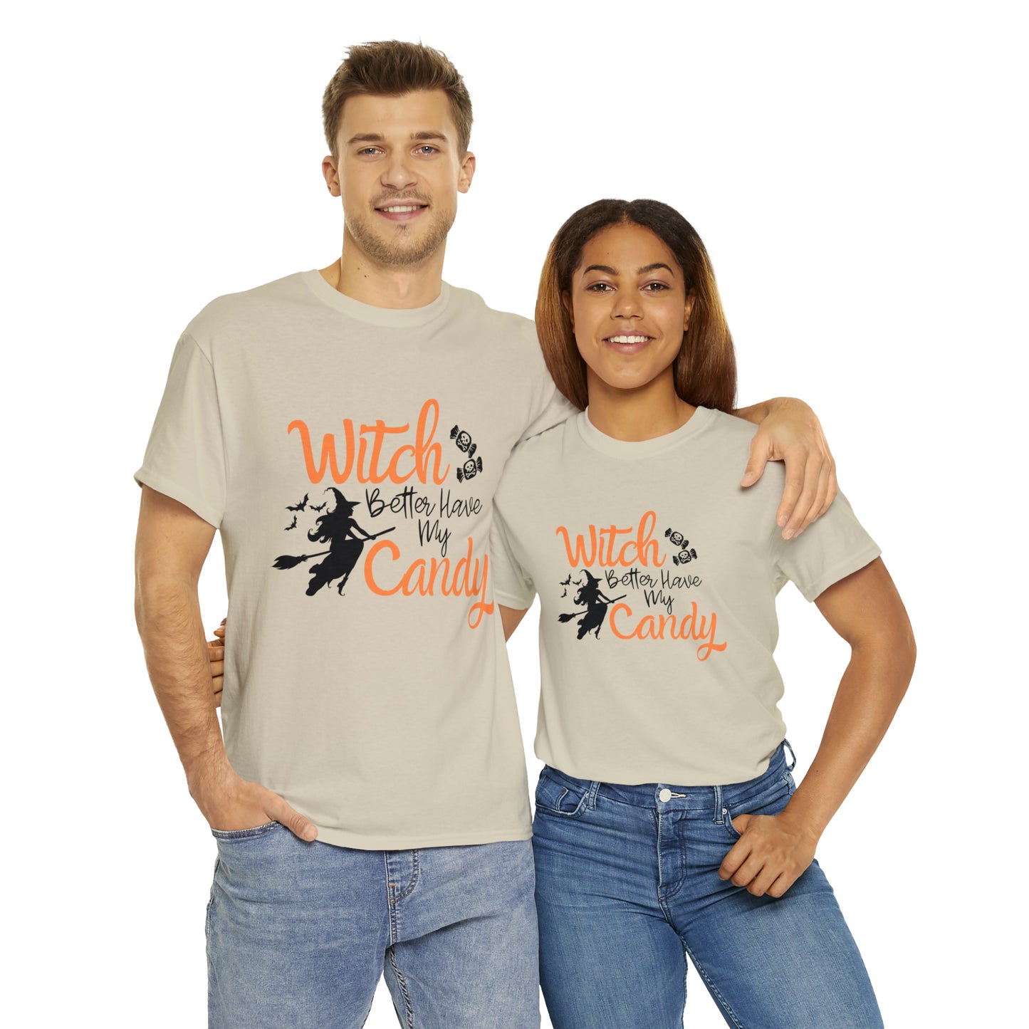 Fun Halloween Unisex Heavy Cotton Tee, Better Have My Candy - trick or treat, different shades available.