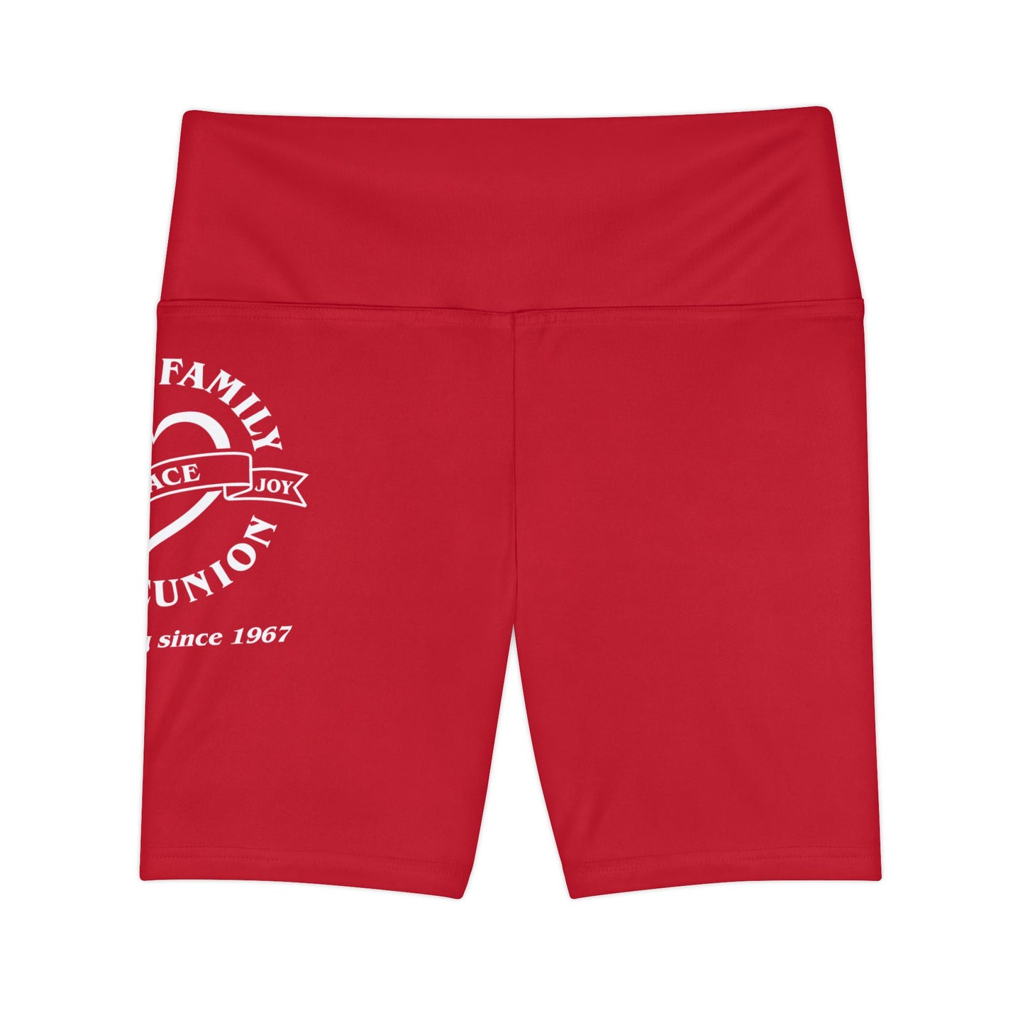 Gaskins Red Workout Shorts for Women, bold, cool, chill