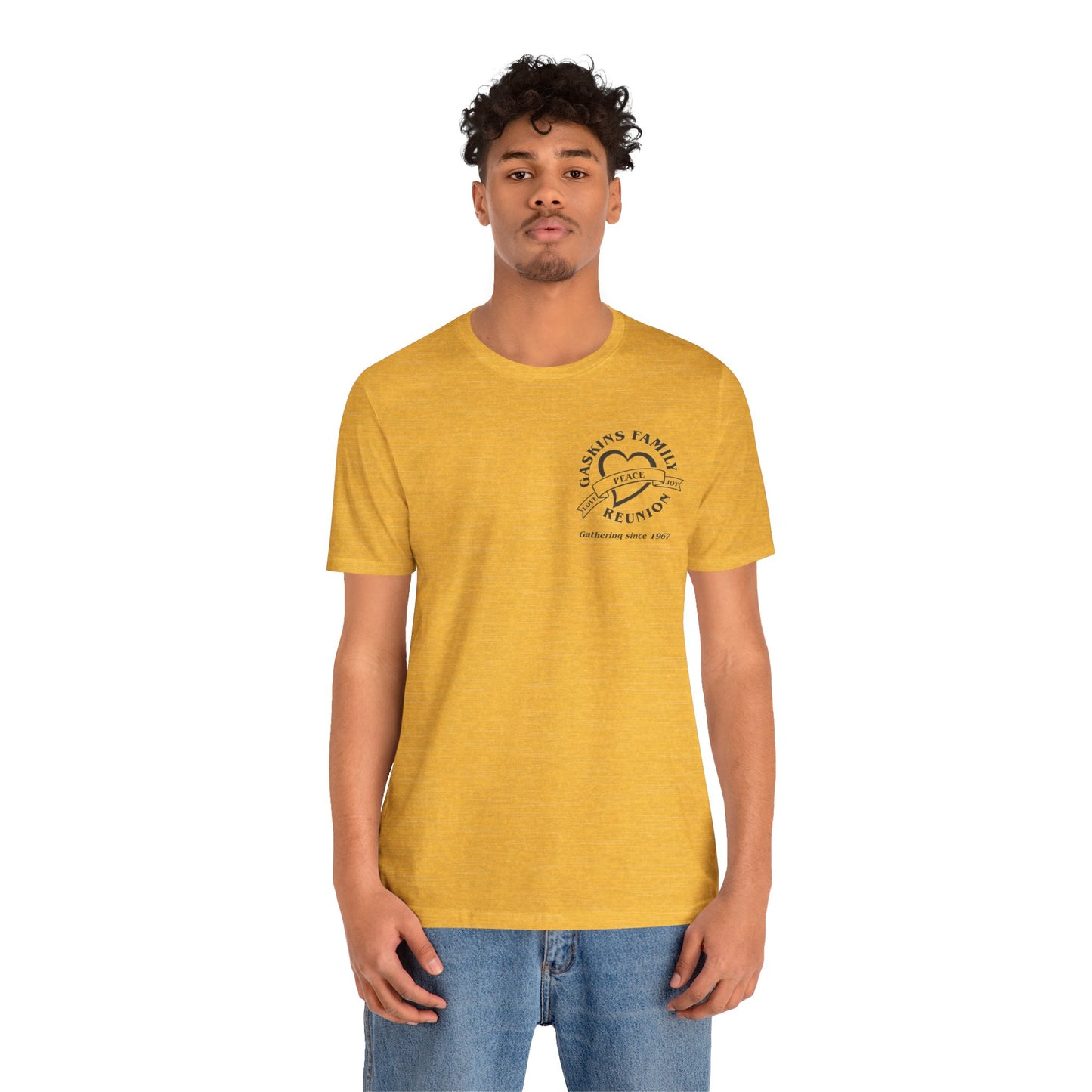 Family Reunion Short Sleeve Tee Black Logo - Gaskins Family Gathering Since 1967