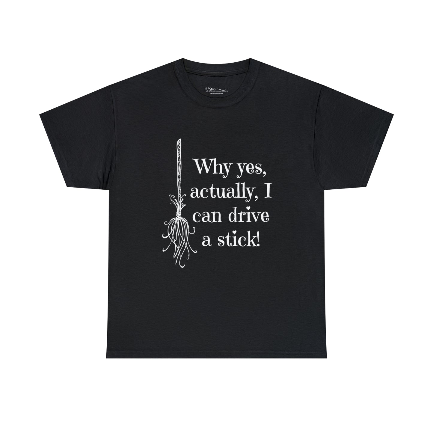 Halloween Fun Unisex Heavy Cotton Tee, I Drive A Stick T-Shirt