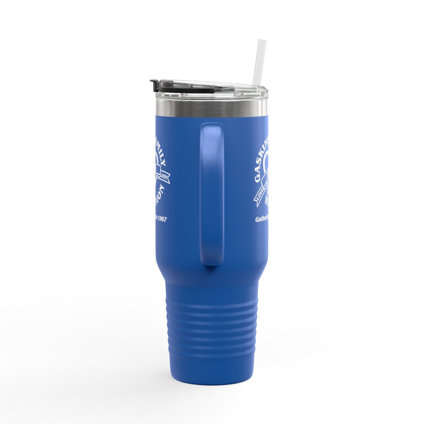 Gaskins 40oz Custom Insulated Travel Mug White Logo
