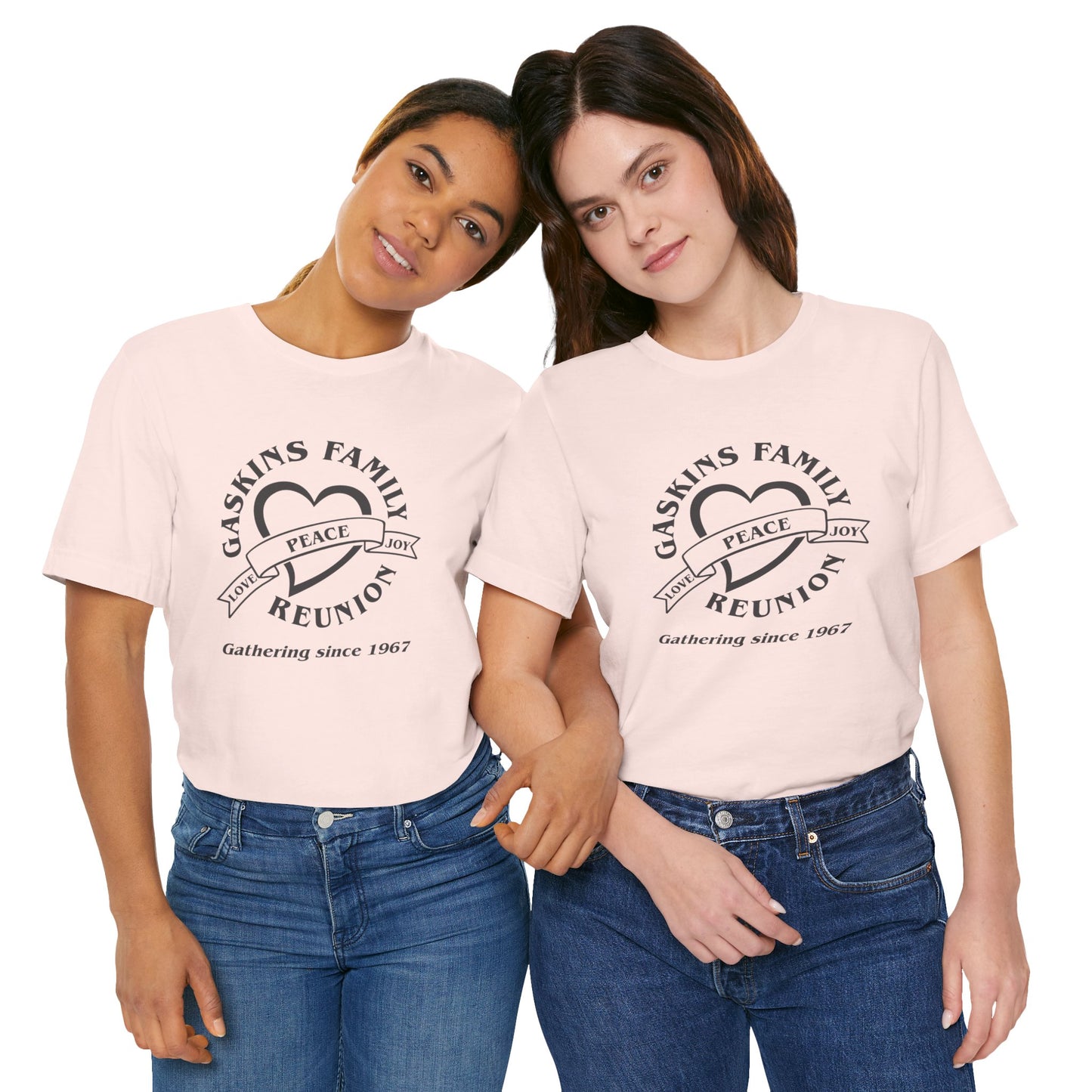 Family Reunion Short Sleeve Tee - Gaskins Family Gathering Since 1967 Black logo