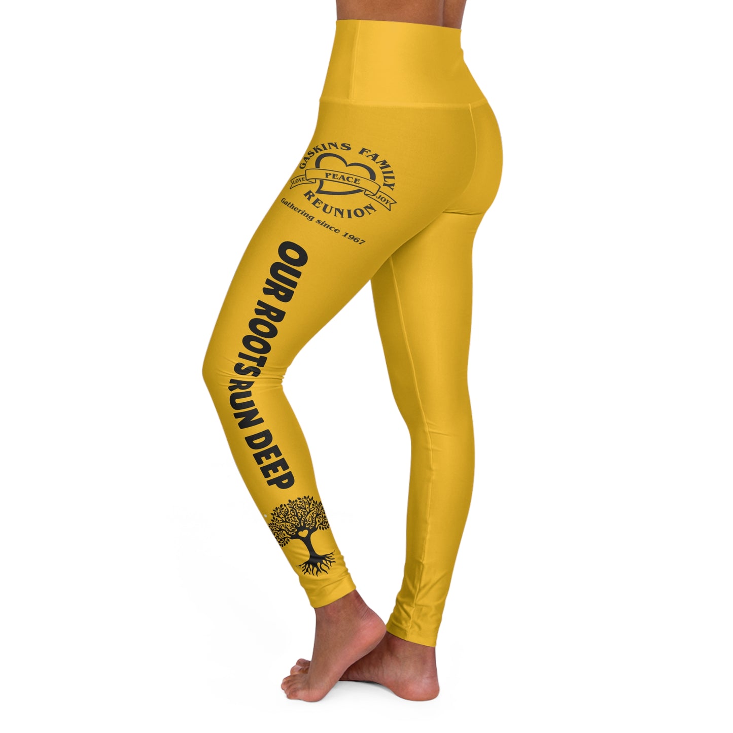 Gaskins Yellow High Waisted Yoga Leggings