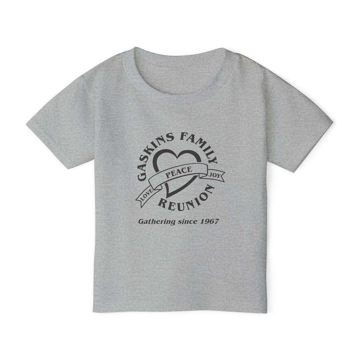 Gaskins Reunion Toddler T-Shirt - Peace, Joy & Love