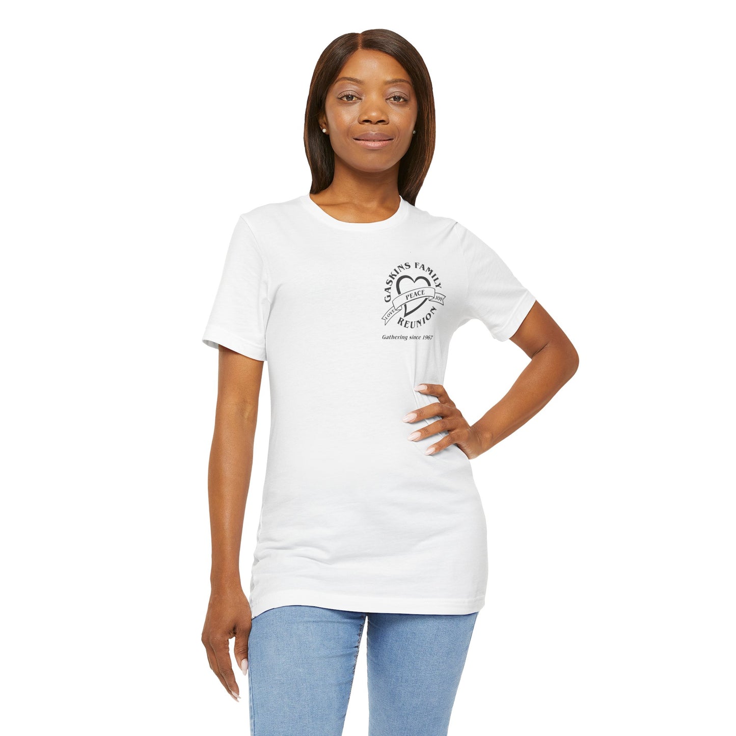 Family Reunion Short Sleeve Tee Black Logo - Gaskins Family Gathering Since 1967