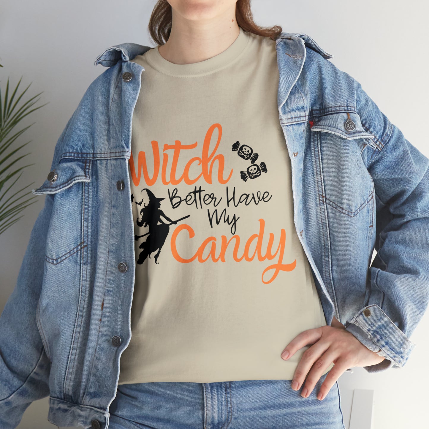 Fun Halloween Unisex Heavy Cotton Tee, Better Have My Candy - trick or treat, different shades available.