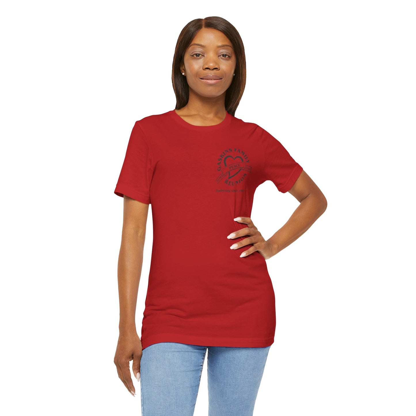 Family Reunion Short Sleeve Tee Black Logo - Gaskins Family Gathering Since 1967