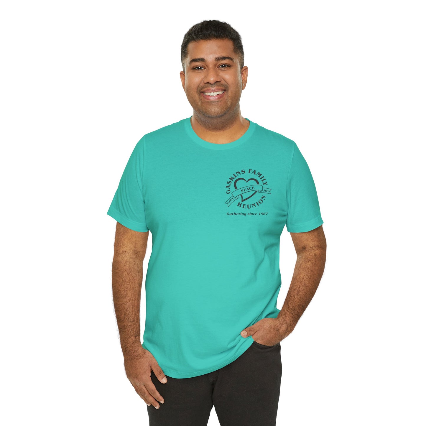 Family Reunion Short Sleeve Tee Black Logo - Gaskins Family Gathering Since 1967