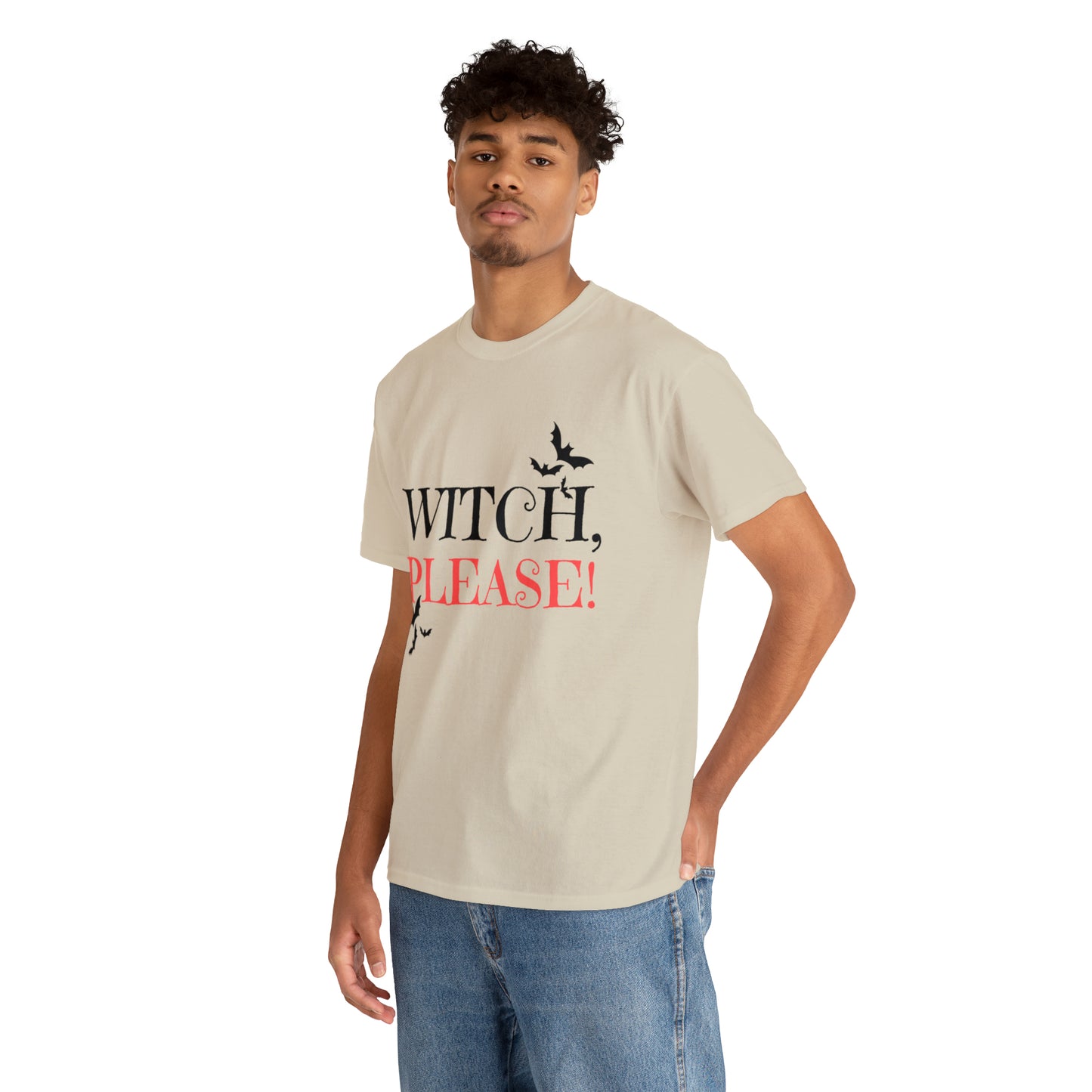 Halloween Fun, Unisex Heavy Cotton Tee, Witch Please!