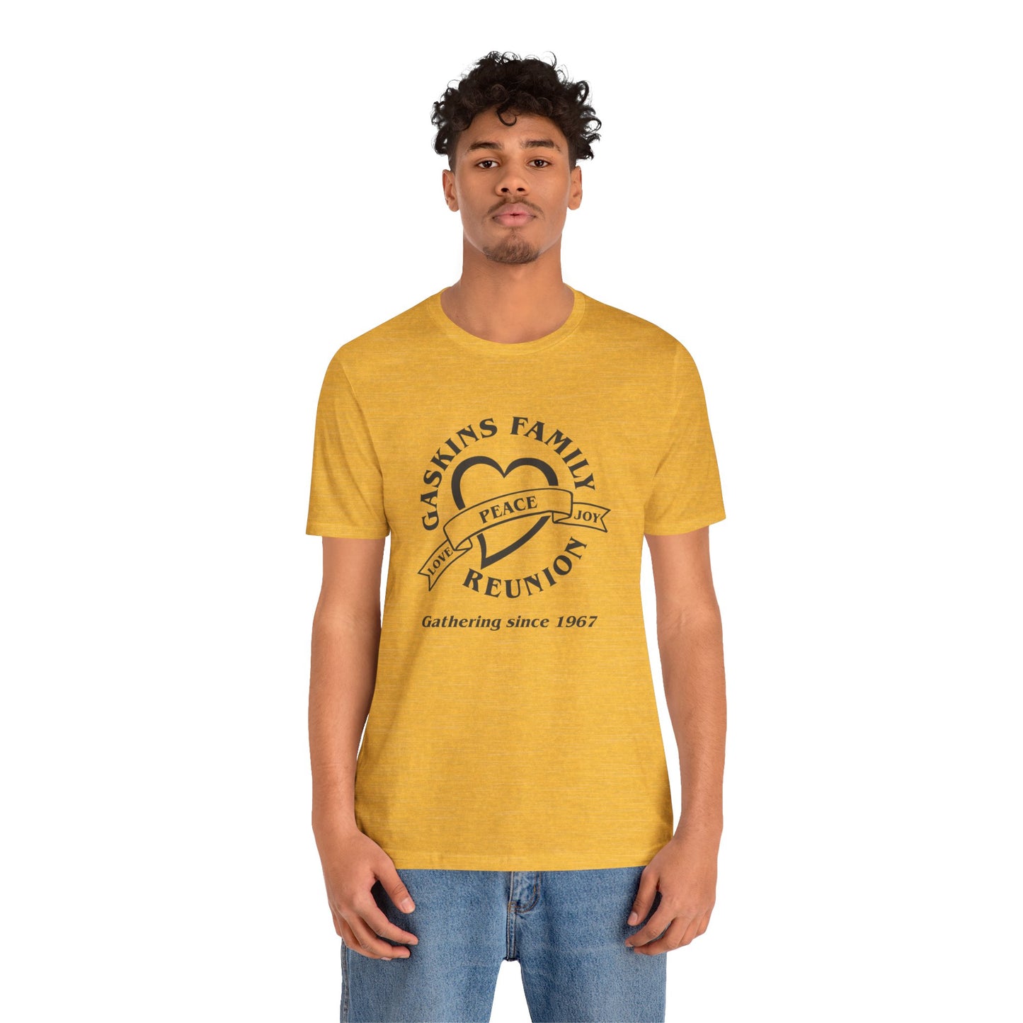 Family Reunion Short Sleeve Tee - Gaskins Family Gathering Since 1967 Black logo