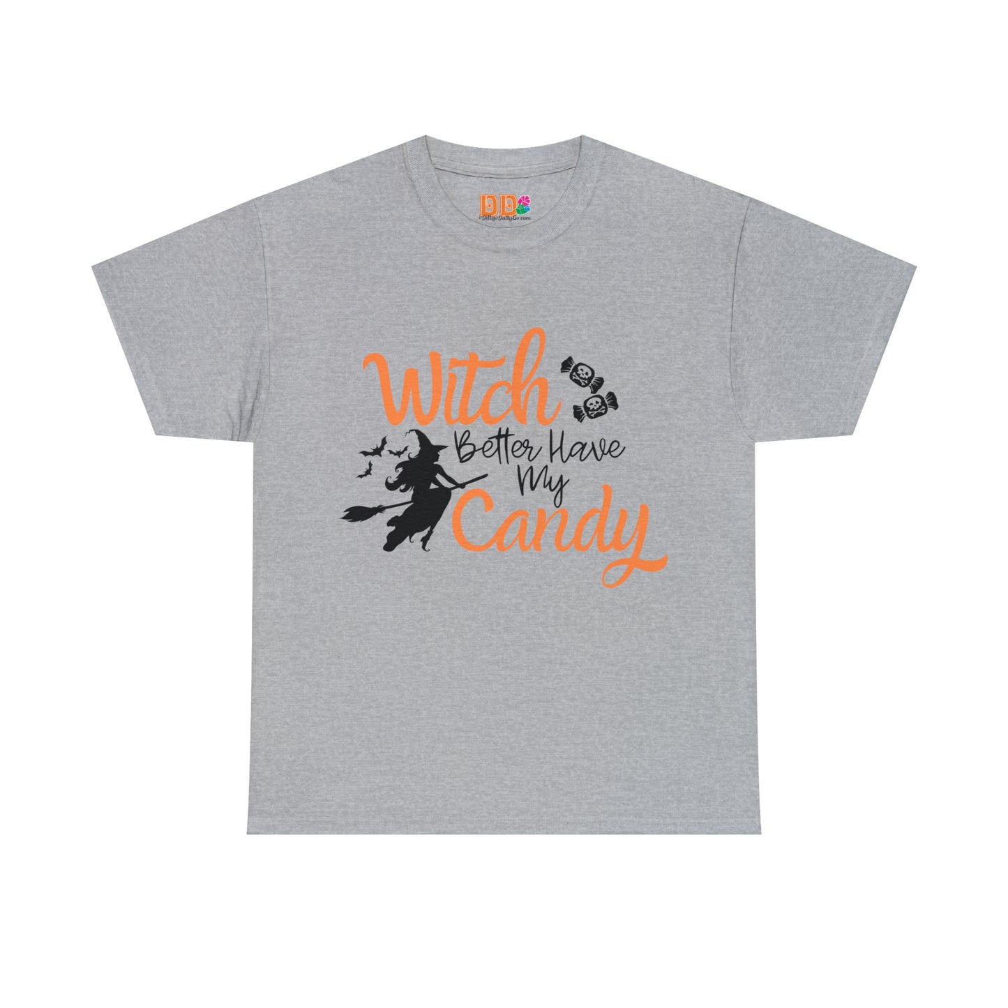 Fun Halloween Unisex Heavy Cotton Tee, Better Have My Candy - trick or treat, different shades available.