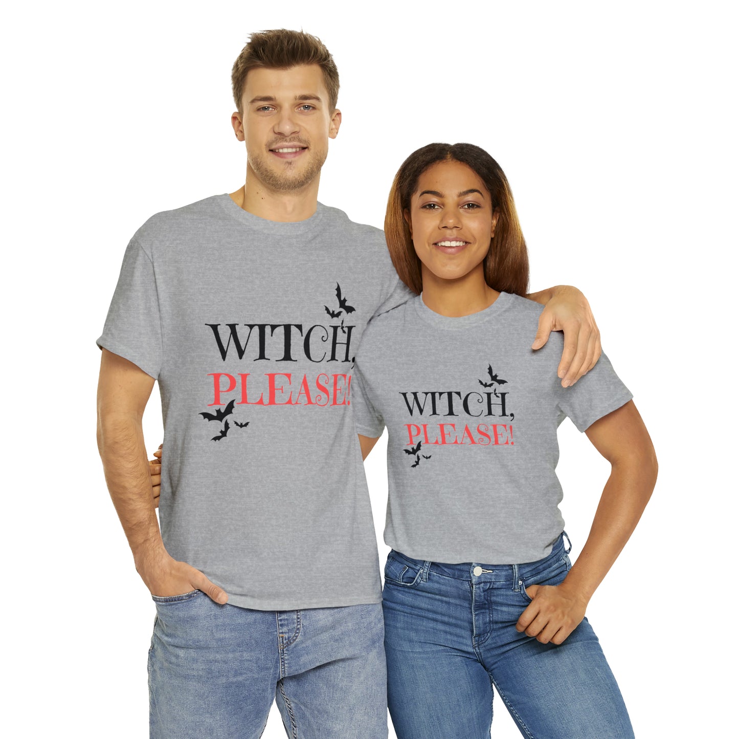 Halloween Fun, Unisex Heavy Cotton Tee, Witch Please!