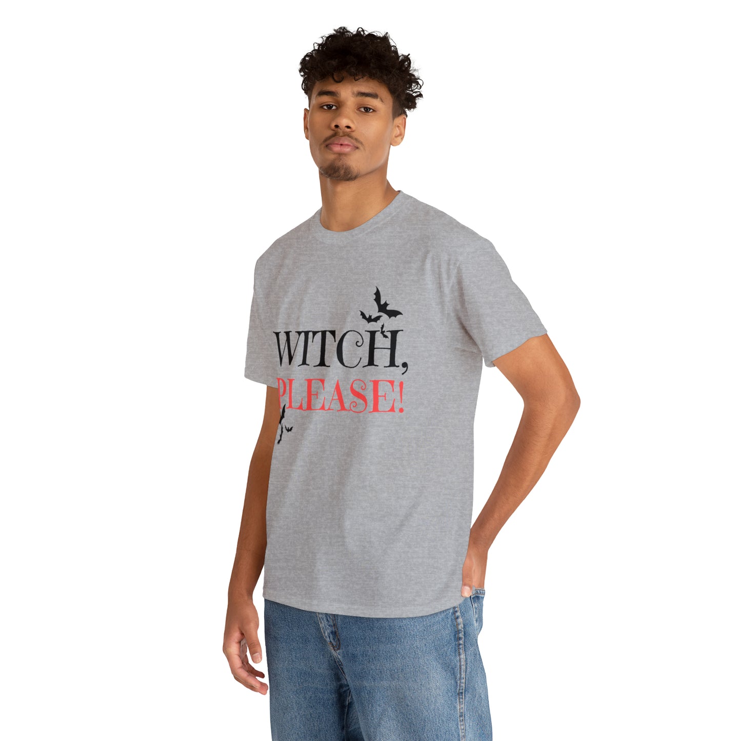 Halloween Fun, Unisex Heavy Cotton Tee, Witch Please!