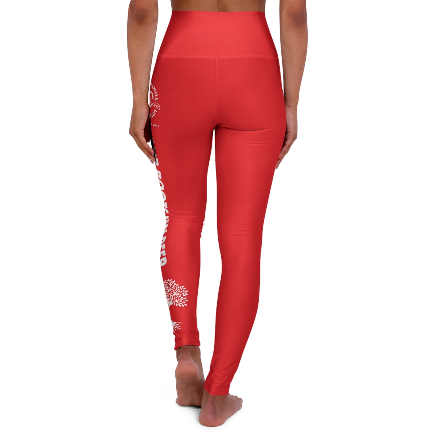 Gaskins Red High Waisted Yoga Leggings