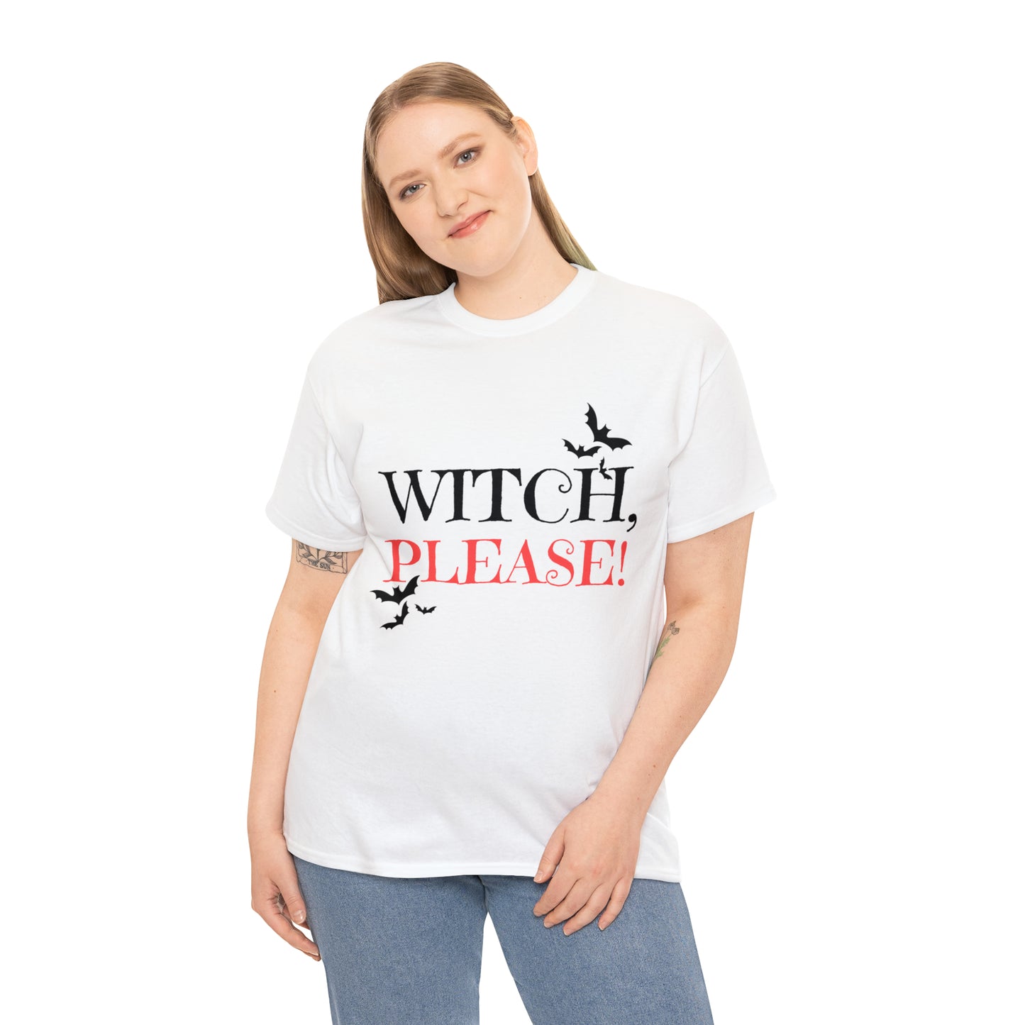 Halloween Fun, Unisex Heavy Cotton Tee, Witch Please!
