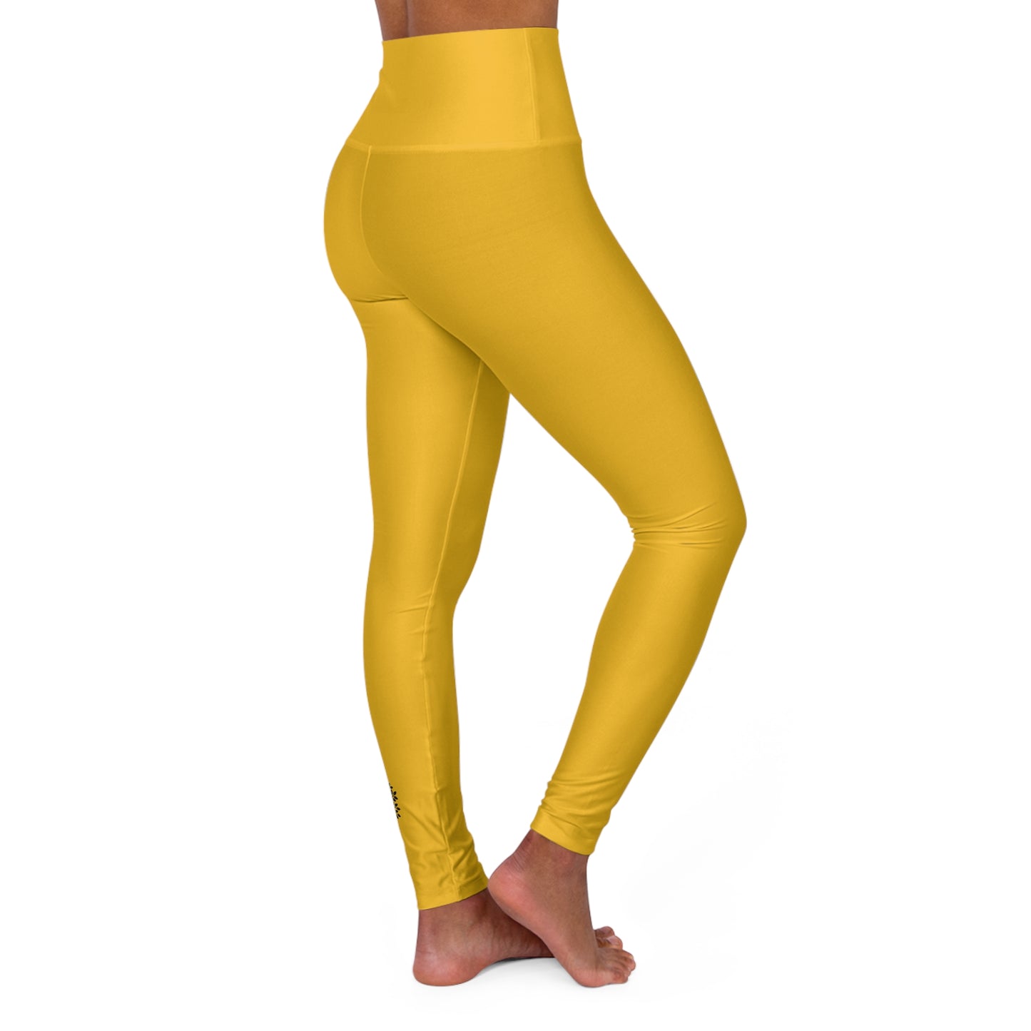 Gaskins Yellow High Waisted Yoga Leggings