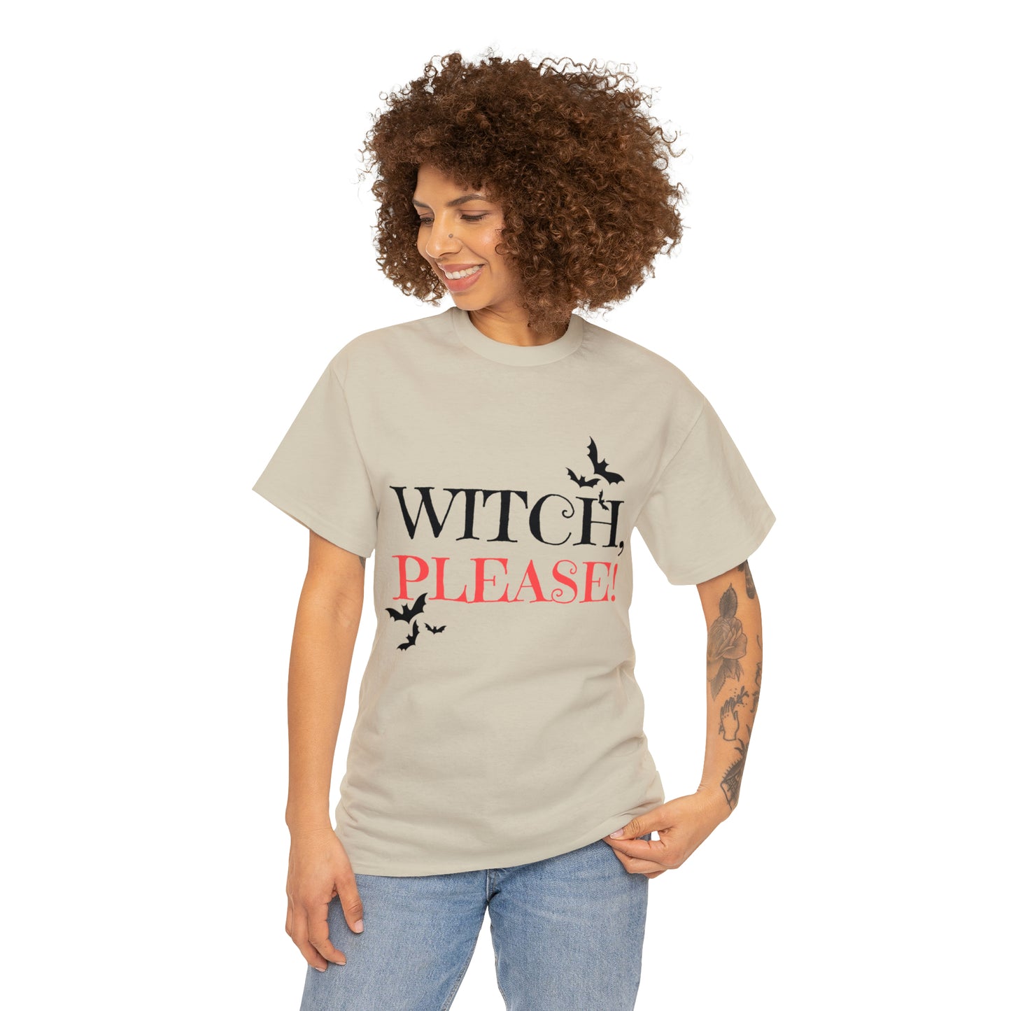 Halloween Fun, Unisex Heavy Cotton Tee, Witch Please!