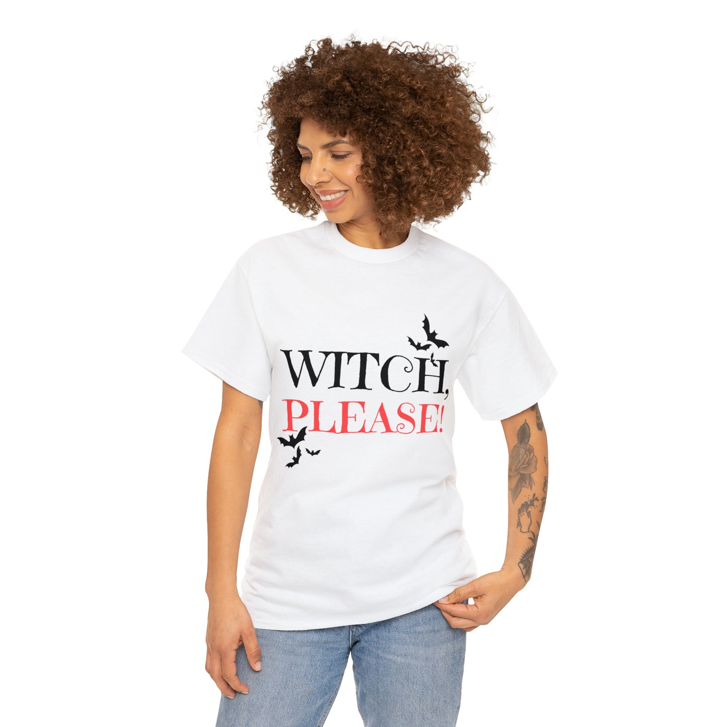 Halloween Fun, Unisex Heavy Cotton Tee, Witch Please!