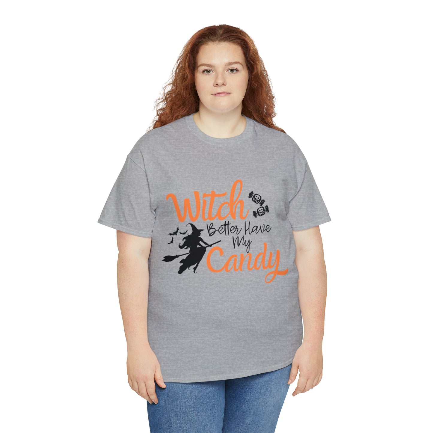 Fun Halloween Unisex Heavy Cotton Tee, Better Have My Candy - trick or treat, different shades available.