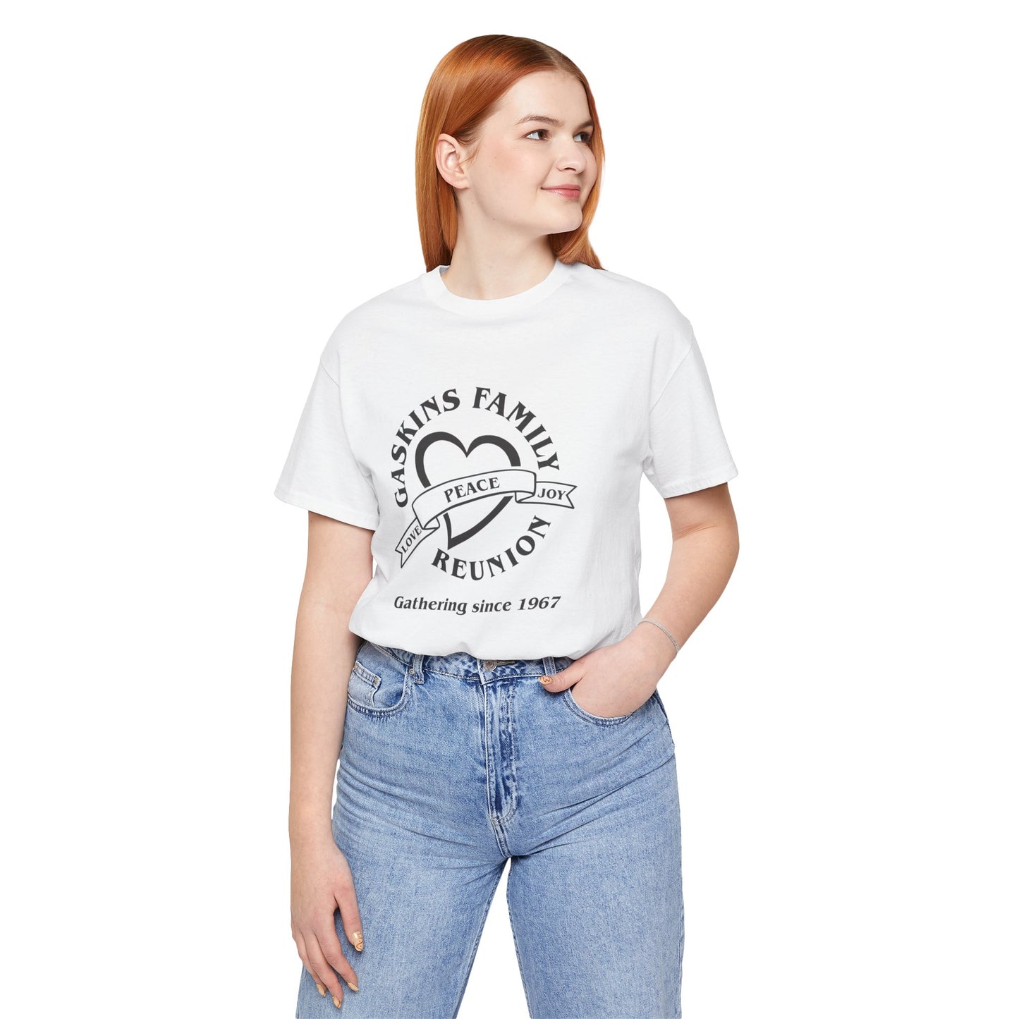 Family Reunion Short Sleeve Tee - Gaskins Family Gathering Since 1967 Black logo