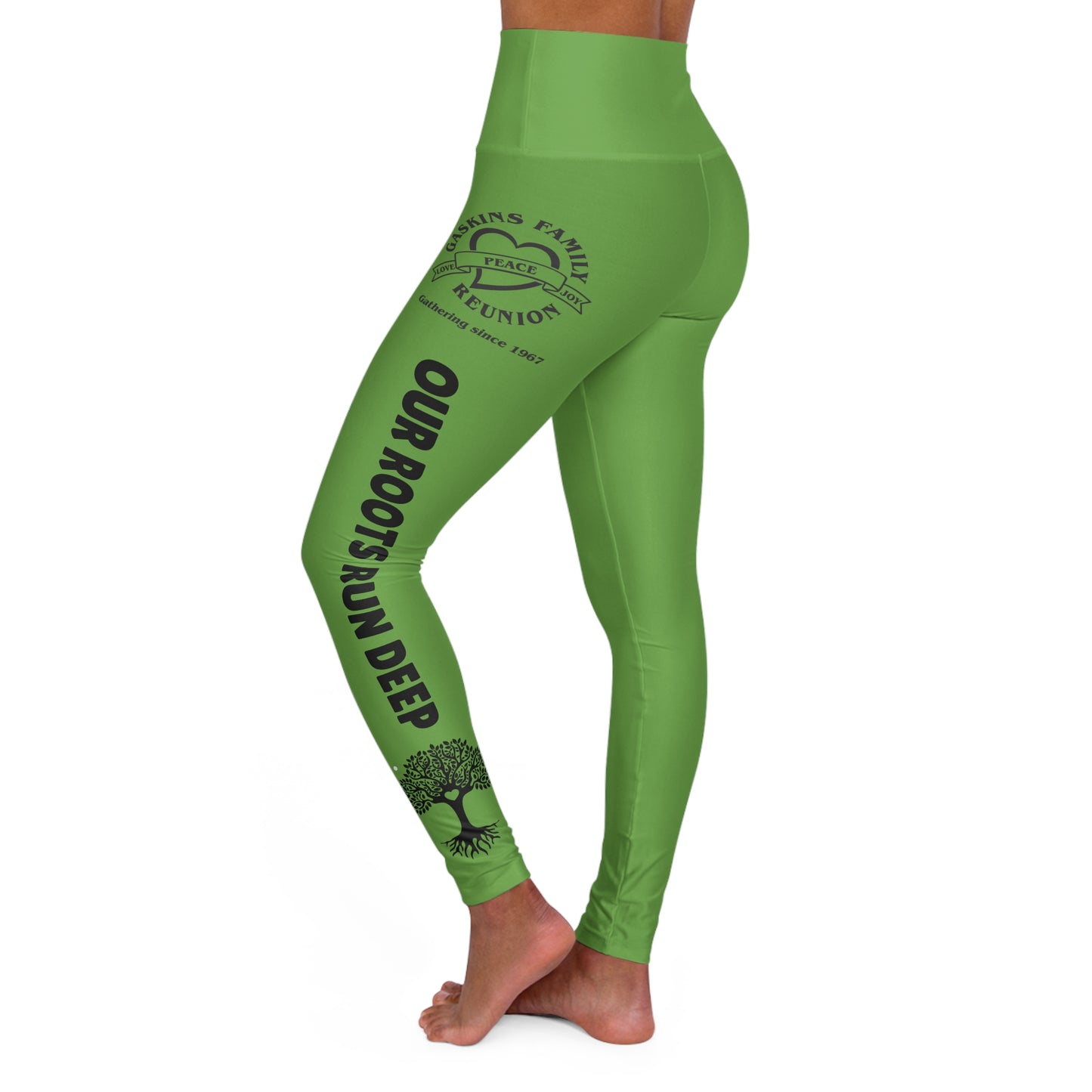 Gaskins Light Green High Waisted Yoga Leggings