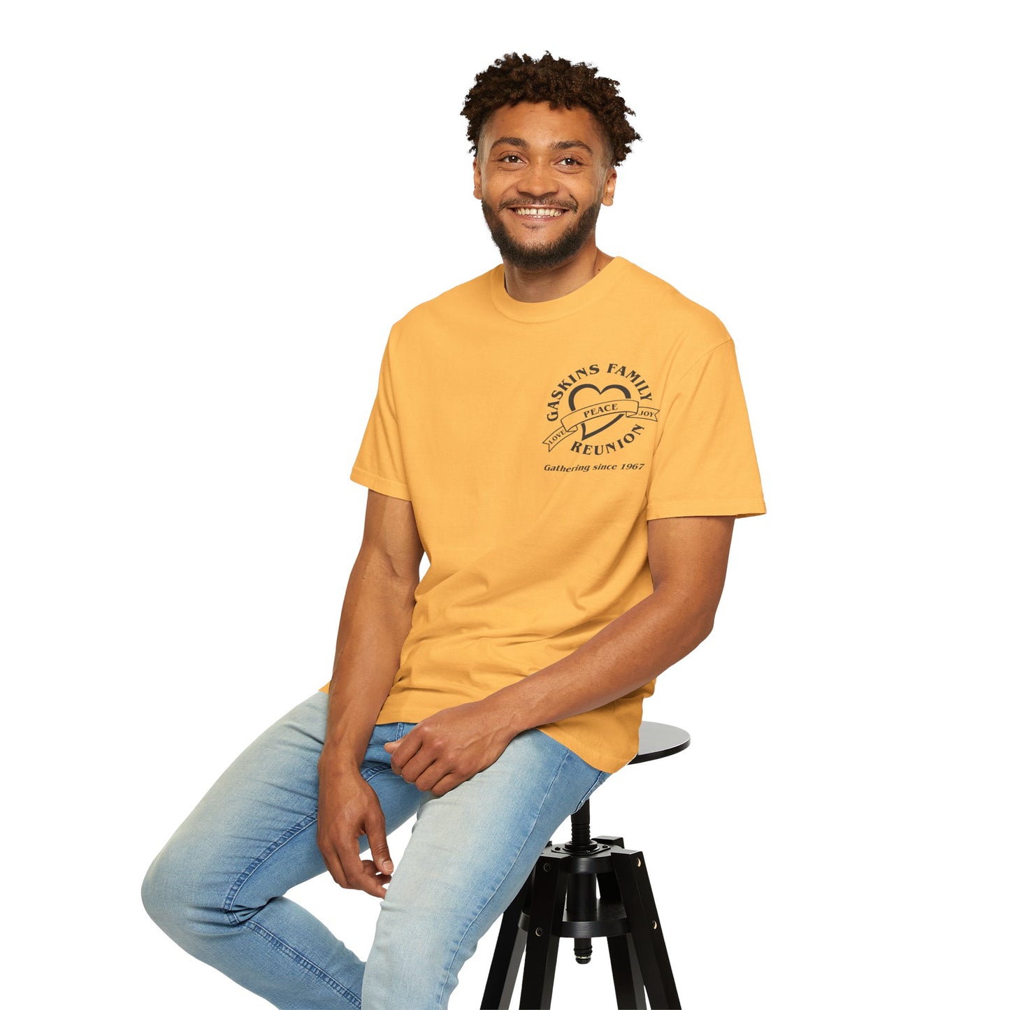 Family Reunion Garment-Dyed T-Shirt - Customizable Peace Design