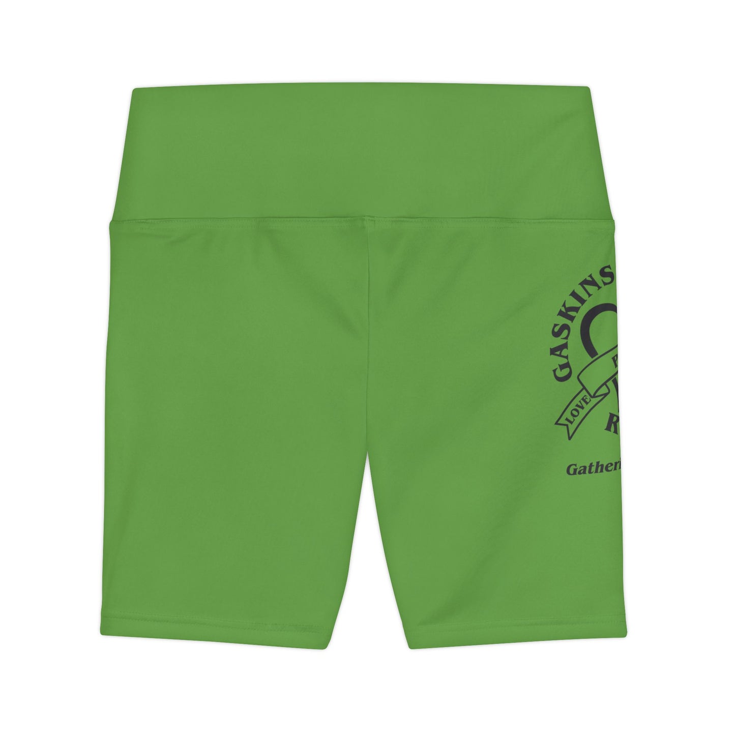 Gaskins Green Workout Shorts for Women, bold, cool, chill