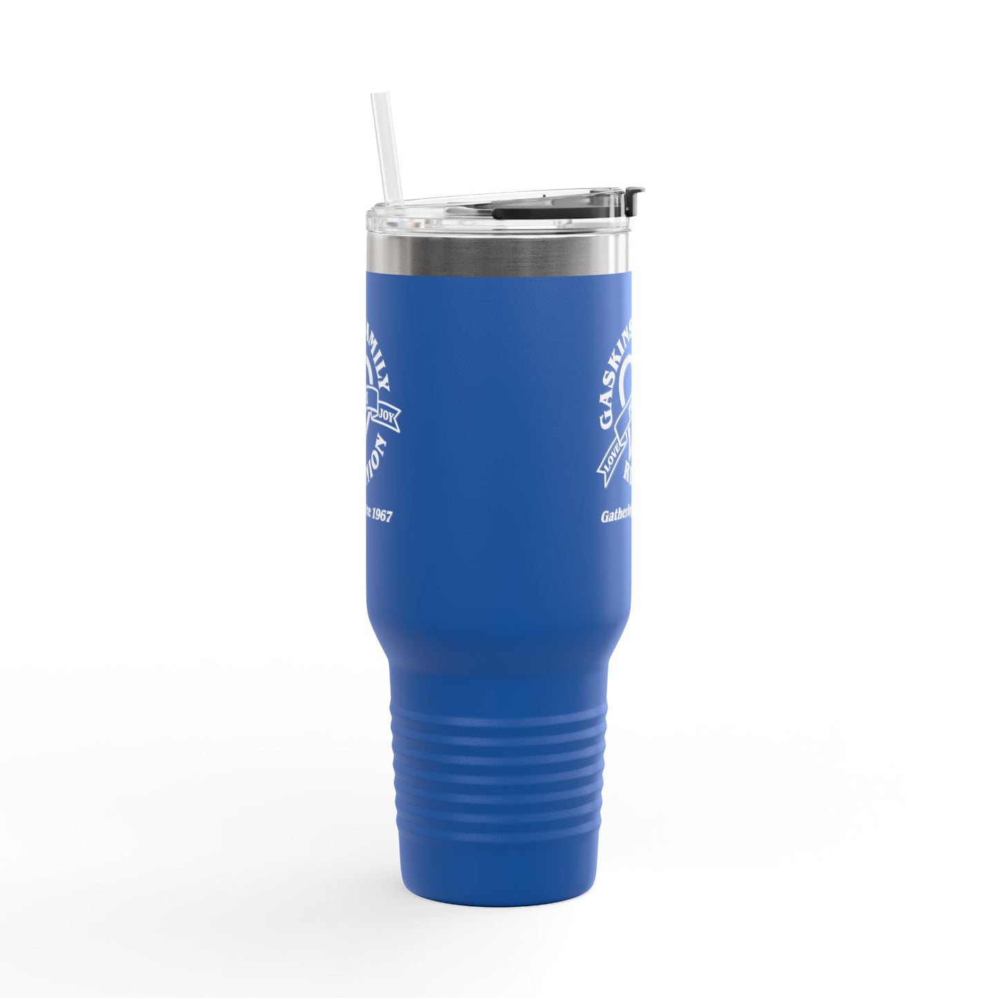 Gaskins 40oz Custom Insulated Travel Mug White Logo