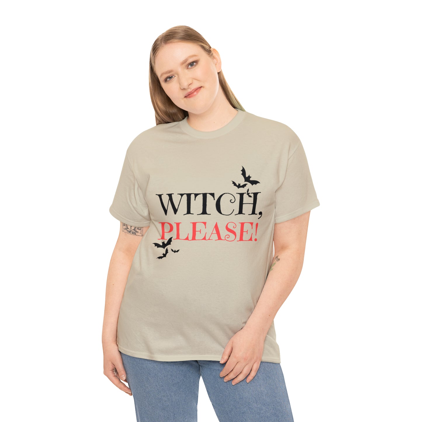 Halloween Fun, Unisex Heavy Cotton Tee, Witch Please!