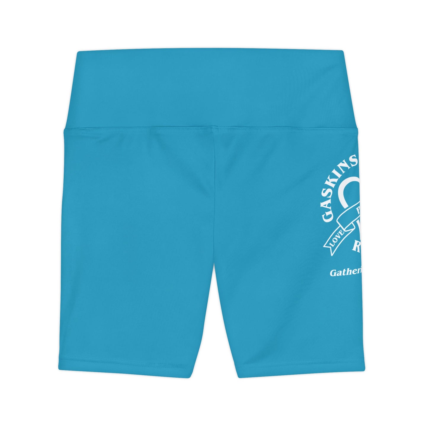 Gaskins Turquois Workout Shorts for Women, bold, cool, chill