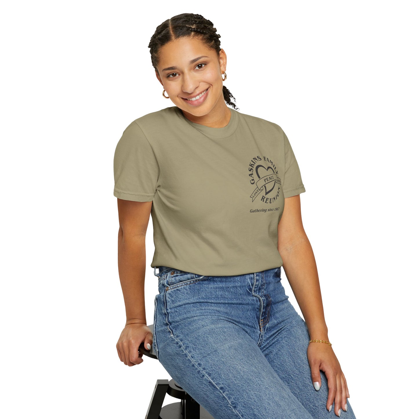 Family Reunion Garment-Dyed T-Shirt - Customizable Peace Design