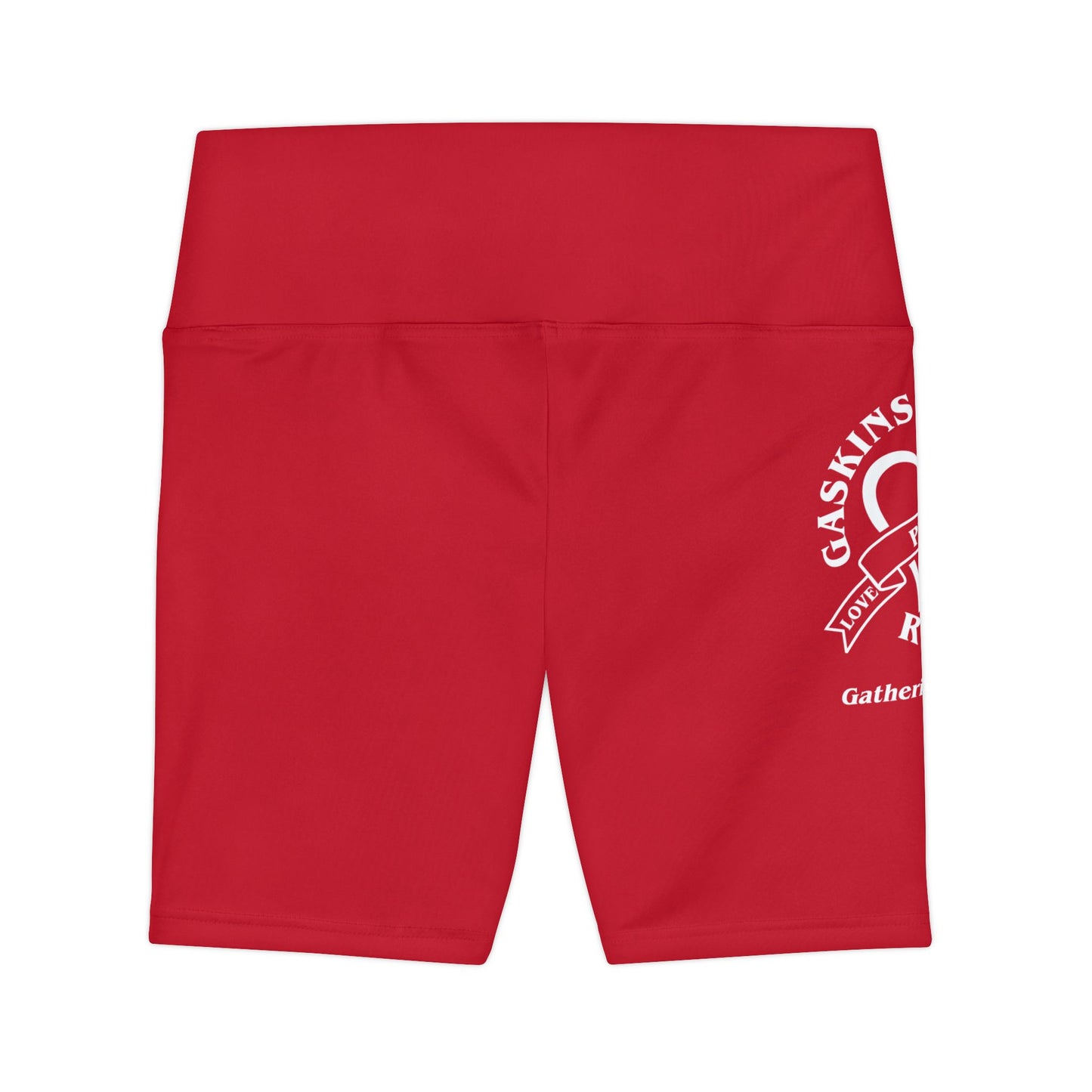 Gaskins Red Workout Shorts for Women, bold, cool, chill