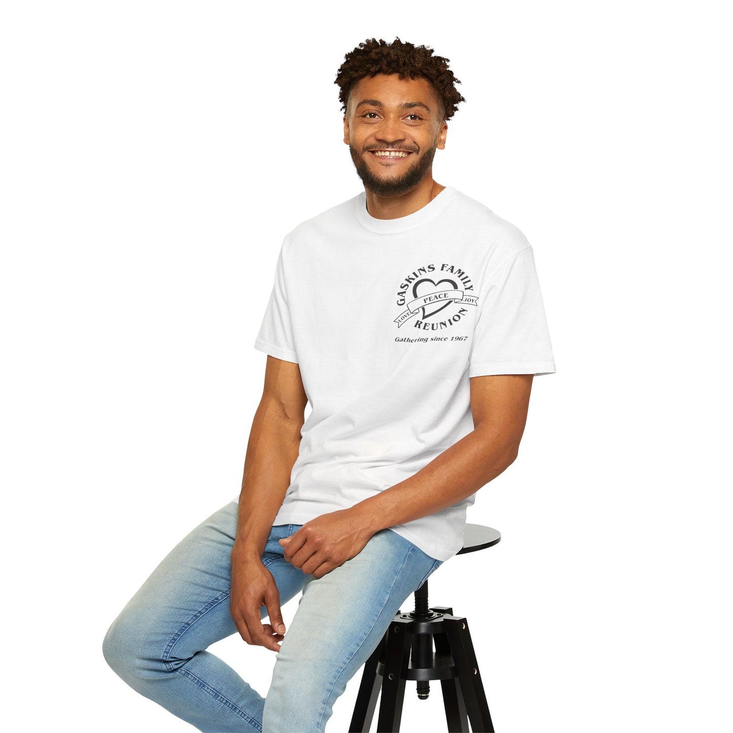 Family Reunion Garment-Dyed T-Shirt - Customizable Peace Design